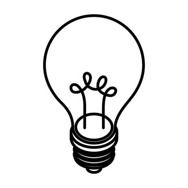 ampul izole simge ışık