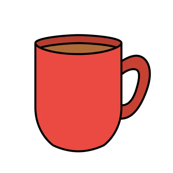 Cup of coffee isolated icon — Stock Vector