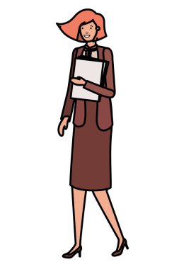 kitap avatar karakter ile iş kadın