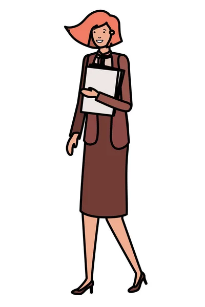 Geschäftsfrau mit Avatar-Charakter — Stockvektor