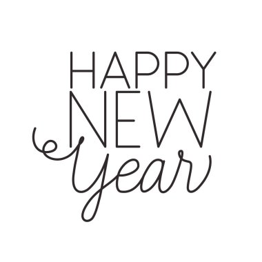 mutlu yeni yıl izole simgesi