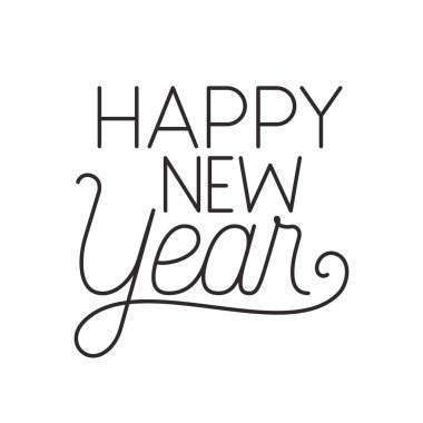 mutlu yeni yıl izole simgesi