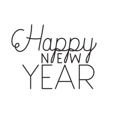 mutlu yeni yıl izole simgesi