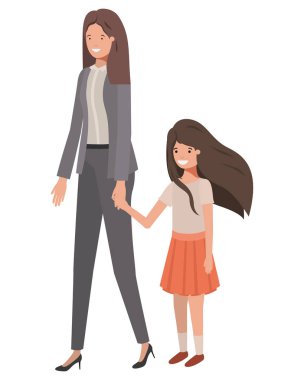 Anne ve kızı avatar karakter