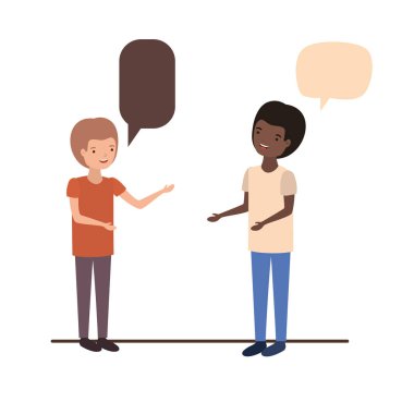 konuşma kabarcık avatar karakter ile erkekler