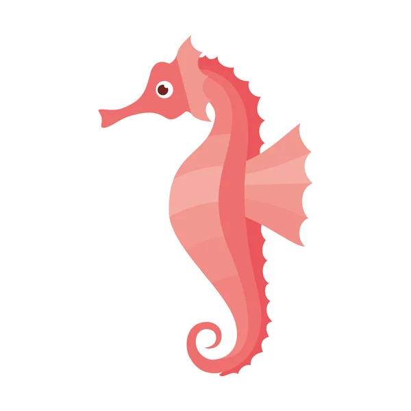 Seahorse patroon geïsoleerde icoon — Stockvector