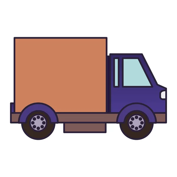 Cargo transport truck isolated icon — Stock Vector