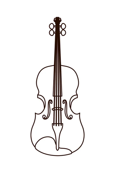 Instrument de musique violon icône — Image vectorielle