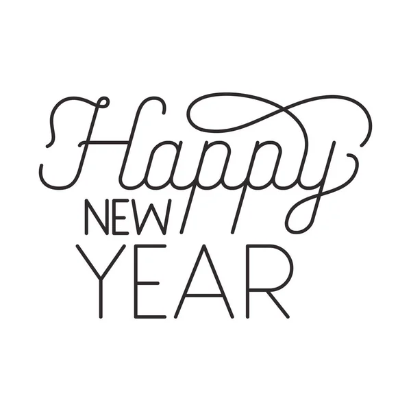Mutlu yeni yıl izole simgesi — Stok Vektör