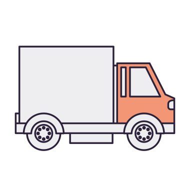 izole kamyon kargo simge