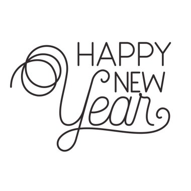 mutlu yeni yıl izole simgesi