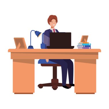 adam ofis avatar karakter çalışan