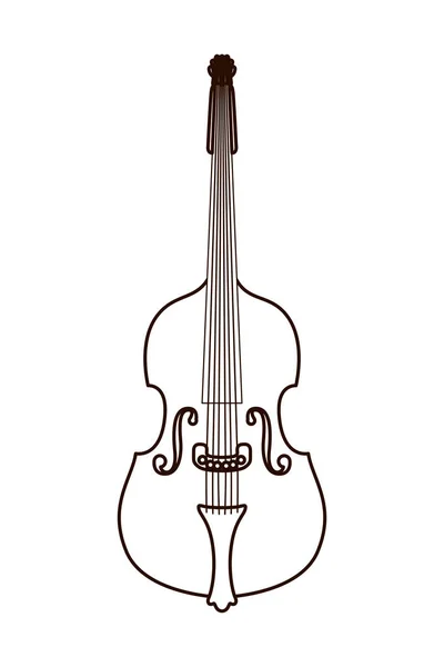 Instrumento musical ícone violino — Vetor de Stock