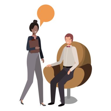 konuşma balonu ile iş çift