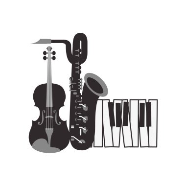 müzik aletleri izole simgesi