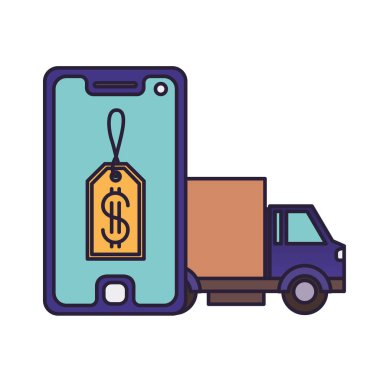 satın alma etiketi ile akıllı telefon