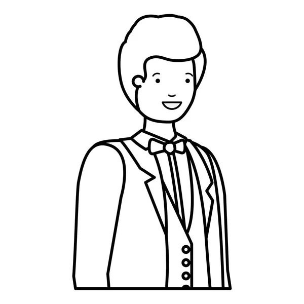 Молодий бізнесмен аватар персонаж — стоковий вектор