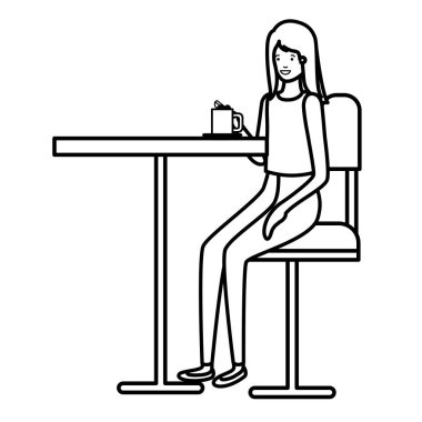 kadın yemek odasında kahve içme