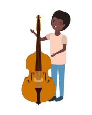 Keman karakteri ile genç adam