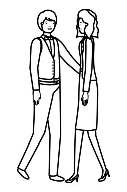 iş avatar karakter genç çift