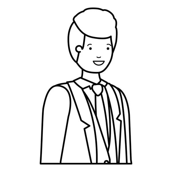 Fiatal üzletember avatar karakter — Stock Vector