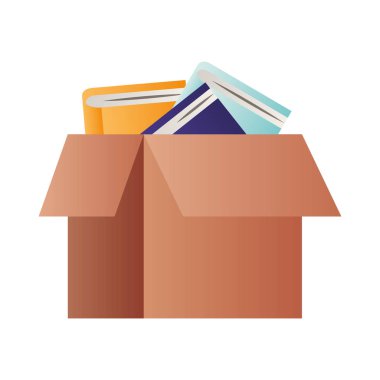 kitap izole karton kutu simgesi