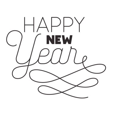 mutlu yeni yıl izole simgesi