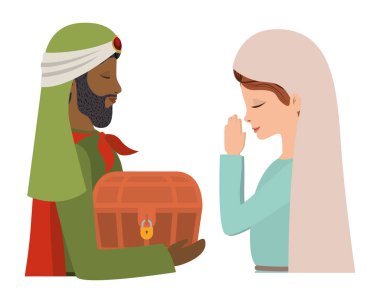 Bilge Kral karakterler ile sevimli Mary bakire