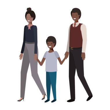 oğul avatar karakter ile ebeveynler çift