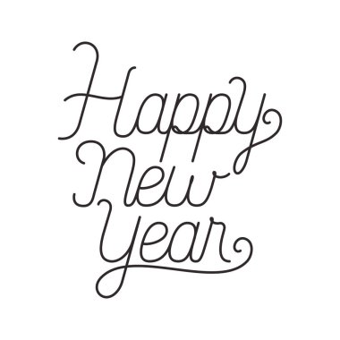 mutlu yeni yıl izole simgesi
