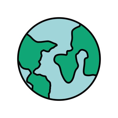 Planet earth izole simgesini