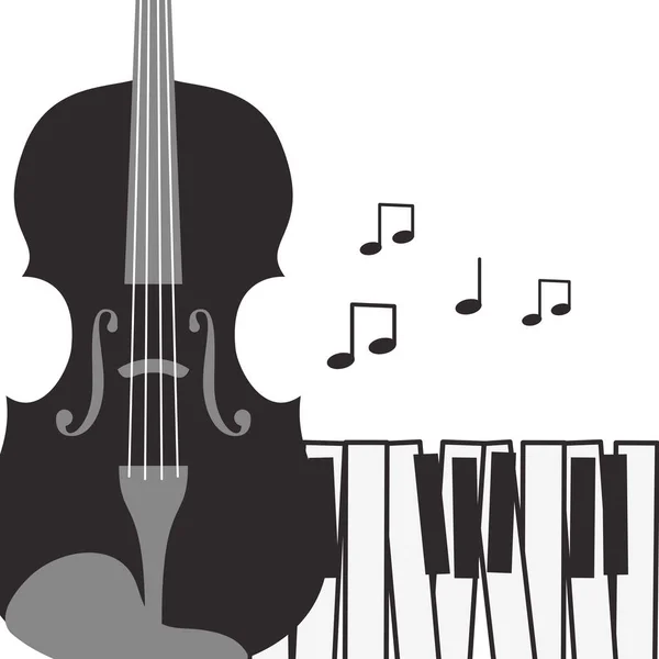 Violín patrón de instrumentos musicales — Vector de stock