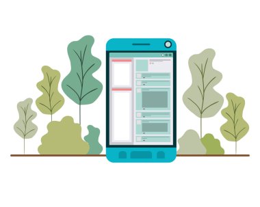 orman manzara ile Smartphone