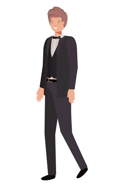 Jeune homme d'affaires avatar personnage — Image vectorielle