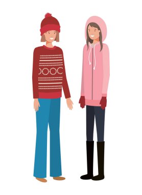 kış giysileri avatar karakter kadınlarla