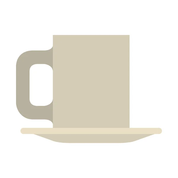 Tasse de café icône isolée — Image vectorielle