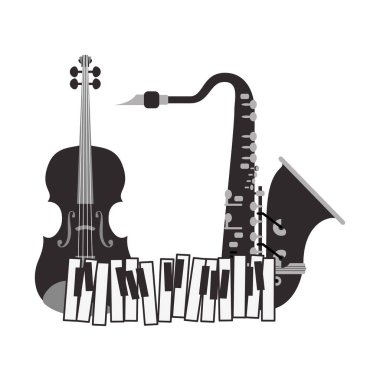 müzik aletleri izole simgesi