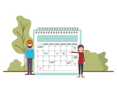 manzara takvim hatırlatma ile çift