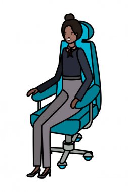 işkadını ofis koltuğu avatar karakter oturan