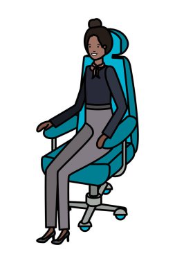 işkadını ofis koltuğu avatar karakter oturan