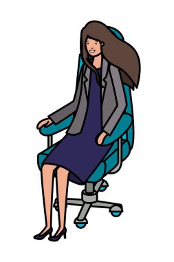 işkadını ofis koltuğu avatar karakter oturan