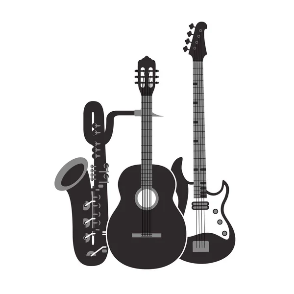 Musik instrument isolerad ikon — Stock vektor