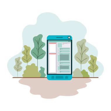sosyal ağ profili ile akıllı telefon izole simgesi