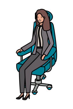 işkadını ofis koltuğu avatar karakter oturan