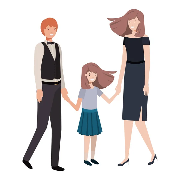 Γονείς ζευγάρι με τον χαρακτήρα avatar — Διανυσματικό Αρχείο