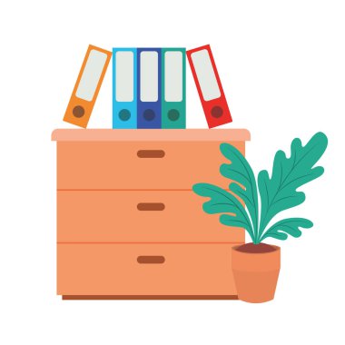 kitap izole simgesi ile ahşap çekmece