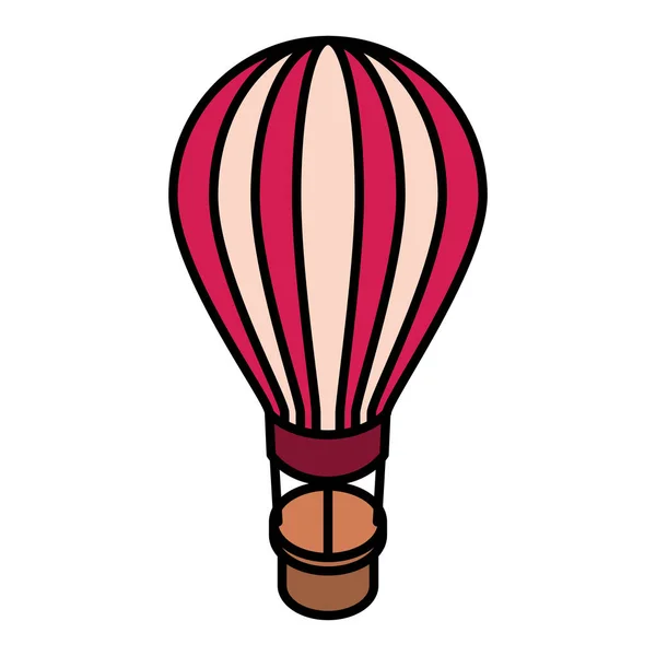 Globo de aire caliente vuelo aislado icono — Vector de stock