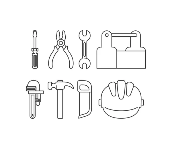 Construction tools set items — Stock Vector