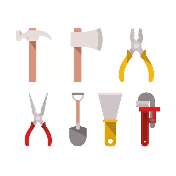 Outils de construction éléments ensemble — Image vectorielle