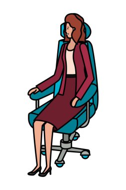 işkadını ofis koltuğu avatar karakter oturan